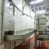 Pneumatic Evisceration Stand with Gut Chute Table and Thoracic Organs Track Pneumatic Evisceration Stand with Gut Chute Table and Thoracic Organs Track